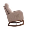 Dolonm Modern Glider Recliner Rocking Chair w/Side Pocket - Nursery & Living Room Accent, Solid Wood Leg - 3 of 4