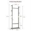 Freestanding Wooden Coat Rack Stand, Coat Tree with 5 Hooks and 2 Hangers, Jacket Holder for Entryway, Bedroom, or Office - 4 of 4