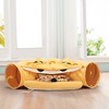 FURNIinspire Pet Crates and Houses, Cat Tunnel Bed for Indoor Cats, Round Pet Play Tunnel Toy, Yellow, 49.6"*21.7"*10.6" - 2 of 4
