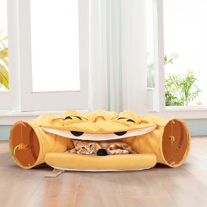 DOMETOUR Cat Tunnel Bed with Hanging Toys Cats Toy for Indoor - 1 of 4