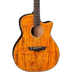 Dean Axs Exotic Gloss Spalt Maple Cutaway Acoustic-Electric Guitar Natural - 1 of 4