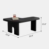 Homy Casa Modern Black Wooden Nesting Coffee Table Set, 70.86" Extendable Splicing Center Table for Living Room or Lounge - 3 of 4
