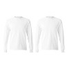 Hanes Women T-Shirt Tees Long Sleeve Cozy and Moisture Wicking 2-Pack Navy/Smoke Grey 2XL - 4 of 4