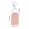 Unique Bargains PU Leather Keychain Fobs with Key Rings for DIY Crafts 2 Pcs - 2 of 4