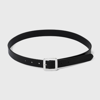Women's Chunky Center Bar Belt - A New Day™ Black