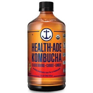 Health-Ade Organic Vegan Blood Orange Carrot Ginger Kombucha - 16 fl oz - 1 of 4