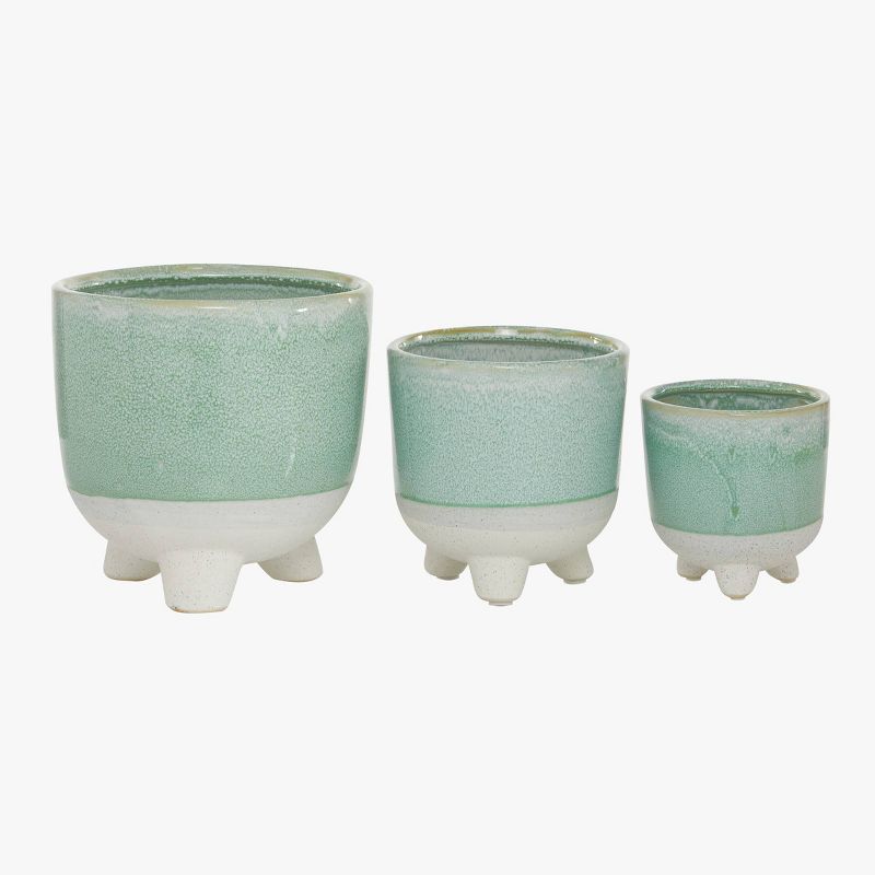 Set of 3 Cylindrical Ceramic Planter - Olivia & May, 5 of 8