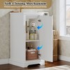 Gulches 16 Inch French Style White Bathroom Vanity Integrated Ceramic Sink Soft Closing Door Adjustable Shelf Waterproof MDF - 4 of 4