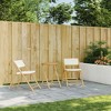 vidaXL Folding Bistro Set 3 pcs with Cushions Bamboo - 3 of 4