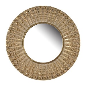 FURNIinspire Decorative Wall Mirrors Beaded Sunburst Mirror for Living Room or Office, Gold, 2"*14"*4.84" - 1 of 4