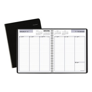 DayMinder Weekly Planner, Vertical-Column Format, 8.75 x 7, Black Cover, 12-Month (Jan to Dec): 2026 - 1 of 4