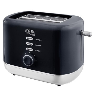 Rise By Dash Plastic Black 2 Slot Toaster 7.4 In. H X 7.2 In. W X 11.1 ...