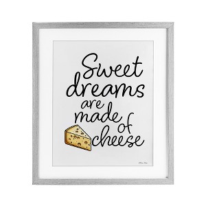 Stupell Industries Sweet Dreams Are Made Of Cheese Framed Print Under Glass Art - 1 of 4