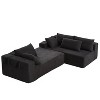 108” Chenille Sectional Sofa: L-Shaped, 6 Pillows, Free Combo - Living Room and Bedroom (Right Chaise) - 2 of 4