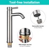 Yescom 12" Modern Bathroom Lavatory Vessel Sink Faucet Single Handle Brushed Nickel - 3 of 4