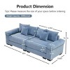 92" Modern Corduroy Sofa with Extra-Thick Cushions and Throw Pillows, Comfy Oversized Cloud Sofa for Living Room or Apartment–The Pop Home - 4 of 4