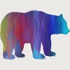 Adult Design By Humans Melting Rainbow Watercolor Bear By Maryedenoa T-Shirt - 2 of 2