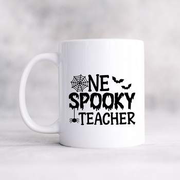 City Creek Prints One Spooky Teacher Mug - White