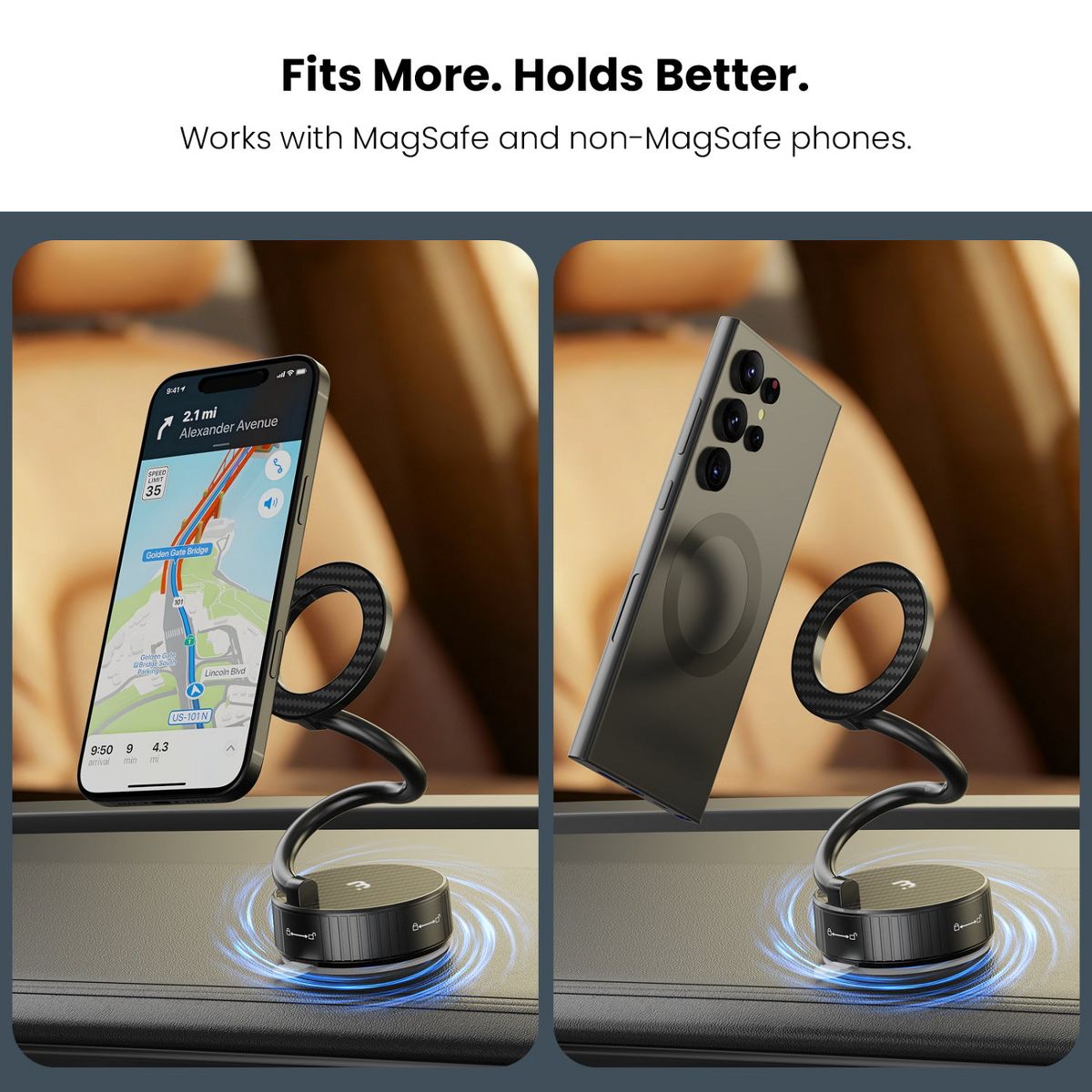 MyBat Pro FlexHold Magnetic Gooseneck Vacuum Suction Phone Holder - thumbnail 4