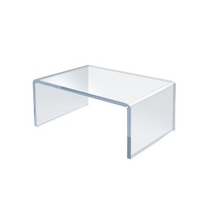 Azar Displays Clear Acrylic Riser Pedestal Display 6"W x 4"D x 3"H, 4-Pack - 1 of 3