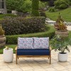 ARDEN Outdoor Loveseat Cushion Set, 48 x 24, Water repellent, Fade Resistant, Cushion Set for Couch, Bench, and Swing 48 x 24, Clark Blue - 2 of 4