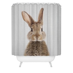Deny Designs Gal Design Rabbit Shower Curtain - 1 of 2
