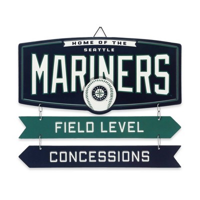 Mlb Seattle Mariners Baseball Logo Glass Framed Panel : Target