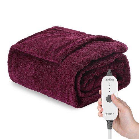 Sunbeam microplush heated discount throw with foot pocket