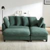 83"W L-Shaped Sectional Sofa with Movable Storage Ottoman & 6 Pillows, Chenille Upholstery Couch with Side Pockets - ModernLuxe - 2 of 4