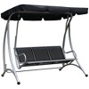 CAVINAS 3-Seat Outdoor Porch Swing Chair,Patio Swing with Adjustable Canopy and Breathable Seat,Outdoor Swing for Poolside,Porch,Garden - 2 of 4