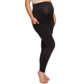 Felina | Sueded Pocket Maternity Legging | Athleisure Pants for Pregnant Women