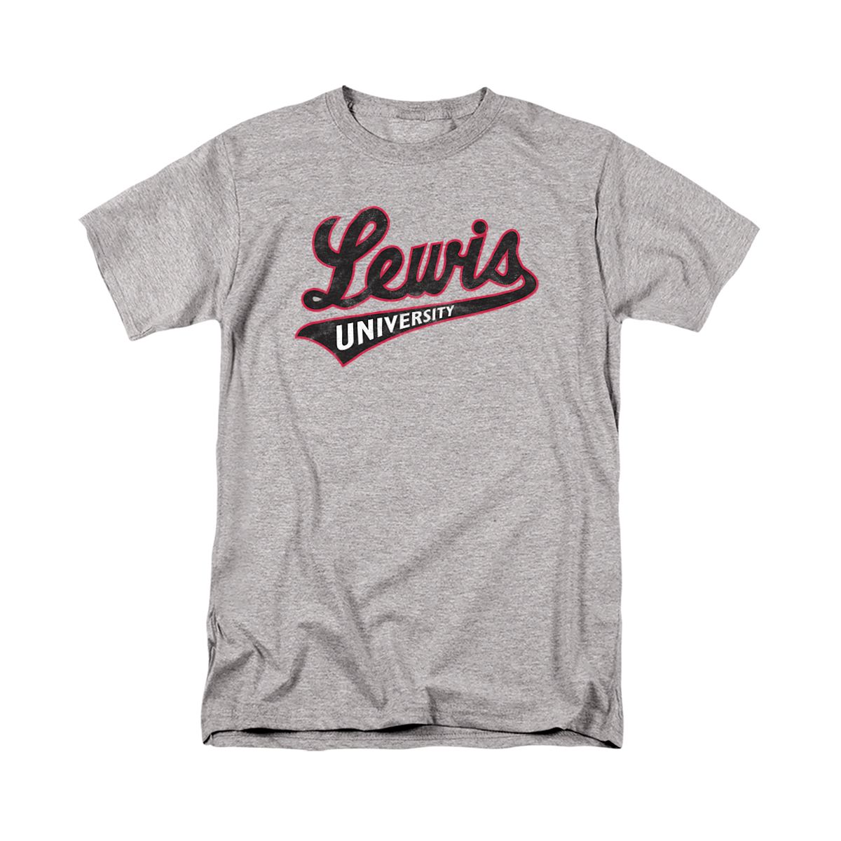 Men's Lewis University Official Distressed Primary T-Shirt
