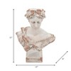 Sagebrook Home 21" Lady With Laurels Statue - White - Woman in Laurels Garden Sculpture Creative Decorative Statue - 2 of 4