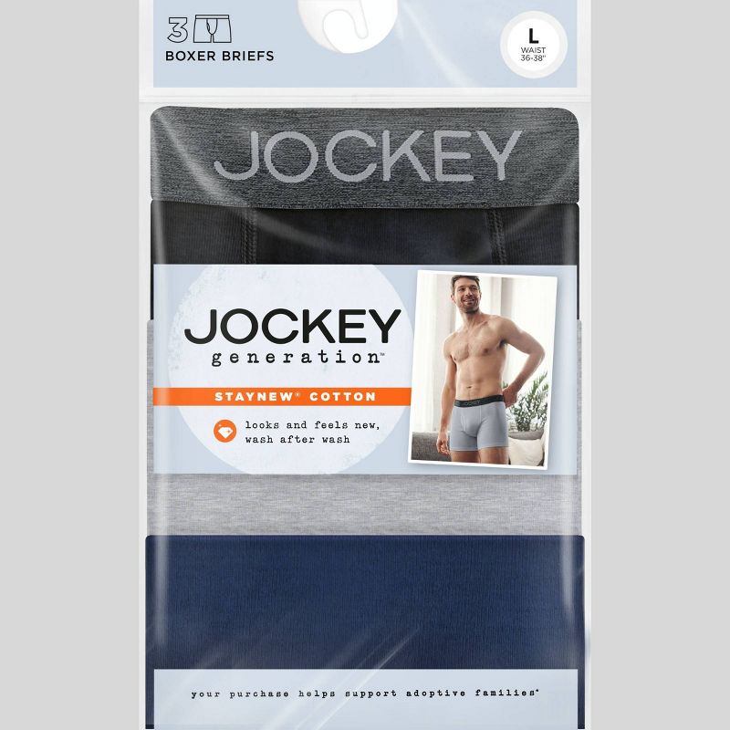 Jockey Generation™ Men's Stay New® Cotton Boxer Briefs 3pk, 5 of 8
