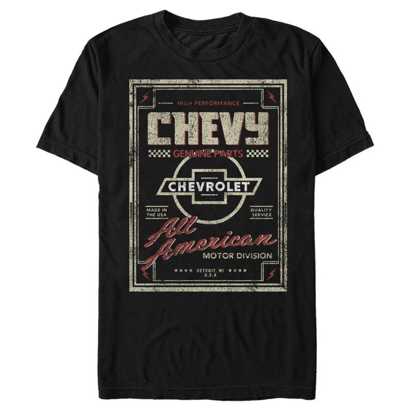 Men's General Motors Genuine Chevy Parts Made In America, All American T-Shirt, 1 of 6