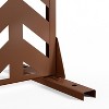 Lirago Metal Outdoor Privacy Screen Freestanding Patio Decorative Screens - 72"x47", Brown - 2 of 4
