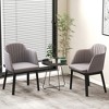 Tangkula 2PCS Modern Dining Chairs Upholstered Velvet Accent Chairs w/ Curved Backrests - 3 of 4
