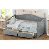 KTMBDW Wooden Daybed with Twin Size Trundle and 2 Storage Drawers, Mattress Foundation with Steel Slat Support, Easy Assembly, Twin - 4 of 4