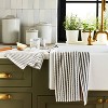 Hearth & Hand Magnolia Stripe Plaid Tan Cotton Oversized Kitchen Towels Set  of 2