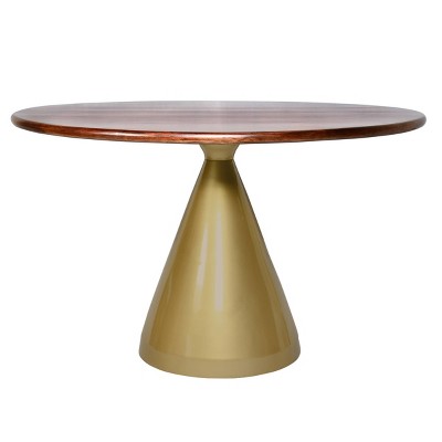 Carolina Living Regina Pedestal Dining Table Elm Gold: 48