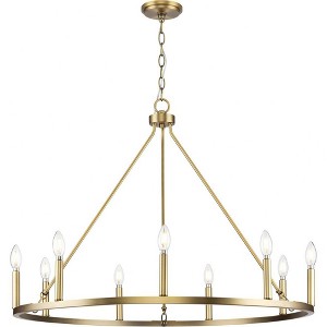 Progress Lighting Gilliam 9-Light Chandelier, Vintage Brass, Steel, Classic Form, Ambient Illumination - 1 of 1