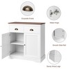 Jojoka Farmhouse Buffet Cabinet with Storage,Kitchen Sideboard with 2 Doors and 2 Drawers for Dining Room,White - 4 of 4