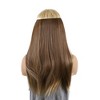Unique Bargains Women's Straight Long Hair Hair Extensions High Temperature Fiber Mixed Light Brown 1 Pc - 2 of 3