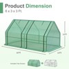 Aoodor Mini Greenhouse with Zipper Doors, Portable Garden Greenhouse with Roll-up Zipper Doors, UV-Protected for Outdoor Plants - 3 of 4