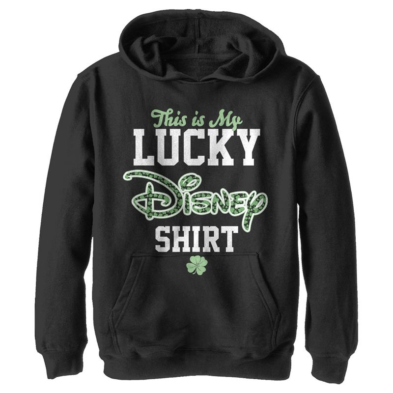 Boy's Disney This is my Lucky Shirt Pull Over Hoodie, 1 of 5