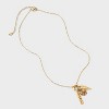 14K Gold Dipped Cubic Zirconia Basketball Charm Necklace - A New Day™ Gold - 2 of 4