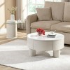 Round Nesting Coffee Table Set of 2,Plastic Base Coffee Table with Storage Drawer for Living Room,Modern Nesting Table Set-Cuddlewood - 2 of 4