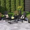 WestinTrends Highland 3-Piece Adirondack Chairs with Cup Holders and Coffee Table Set - 2 of 4