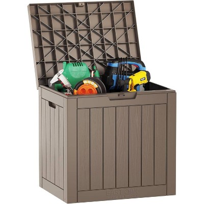 East Oak 31gal Waterproof Deck Box - Brown