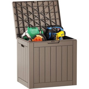 East Oak 31gal Waterproof Deck Box - Brown - 1 of 4